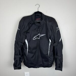 Men's Alpinestars AST Air Jacket 2XL Black/White Armored Durable Motorcycle